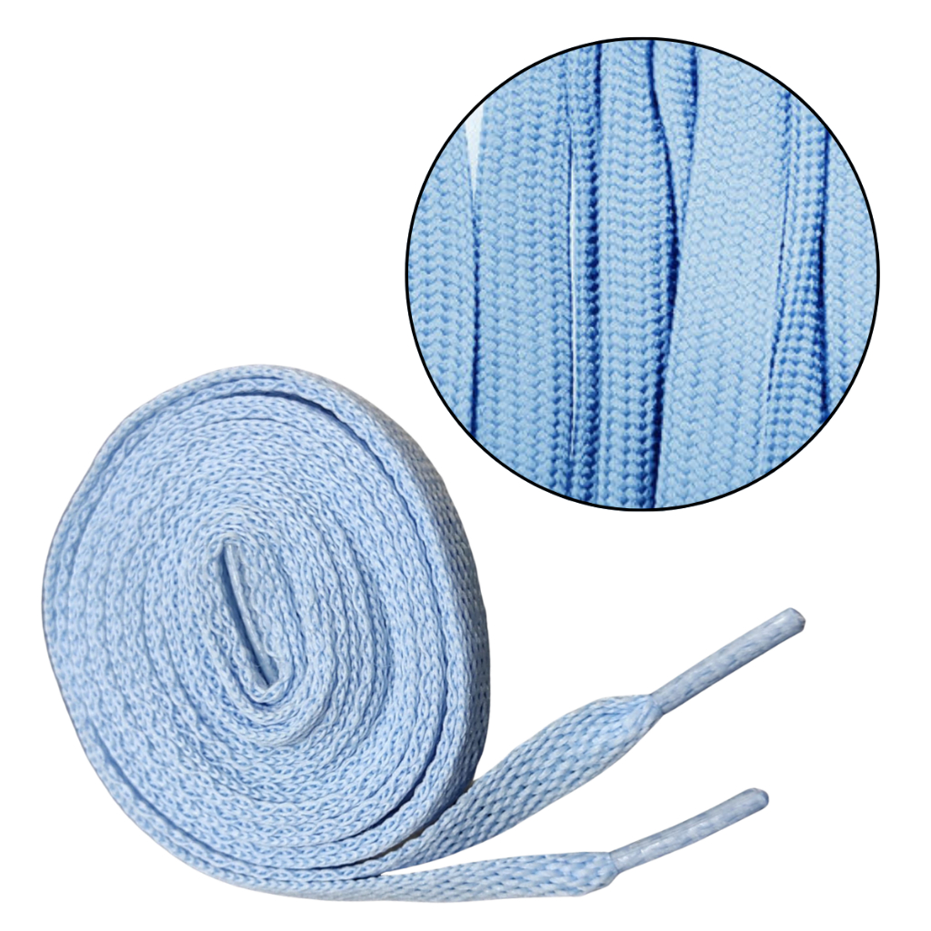 Par Cadarço para Tênis Feminino Masculino AZUL CLARO BEBE NEON 120cm Barbante Multiuso Blusa Bermuda