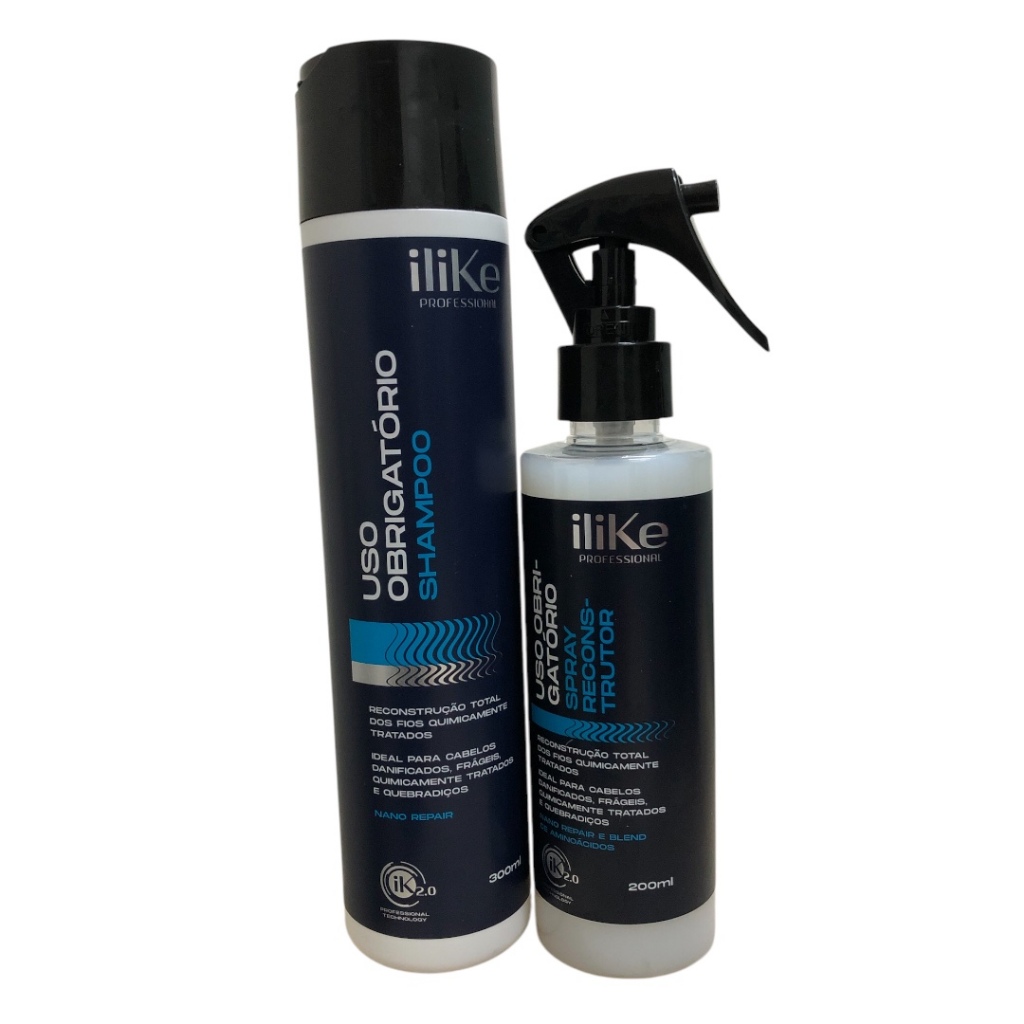 iLike Uso Obrigatorio Kit 2 Produtos -  Shampoo e Spray