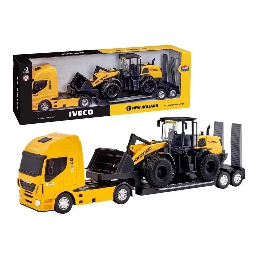 Caminhão Iveco New Holland Pá Carregadeira - Usual Brinquedos