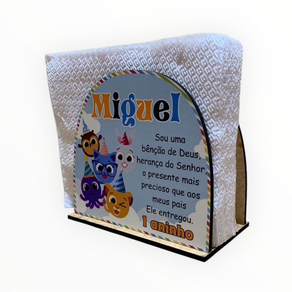 Porta Guardanapo Bolofofos em MDF - Centro de mesa em MDF - Lembrancinha Bolofofos - cod02