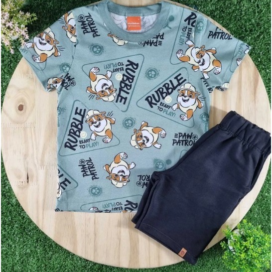 Conjunto Patrulha Canina Camiseta Manga Curta + Bermuda - Malwee