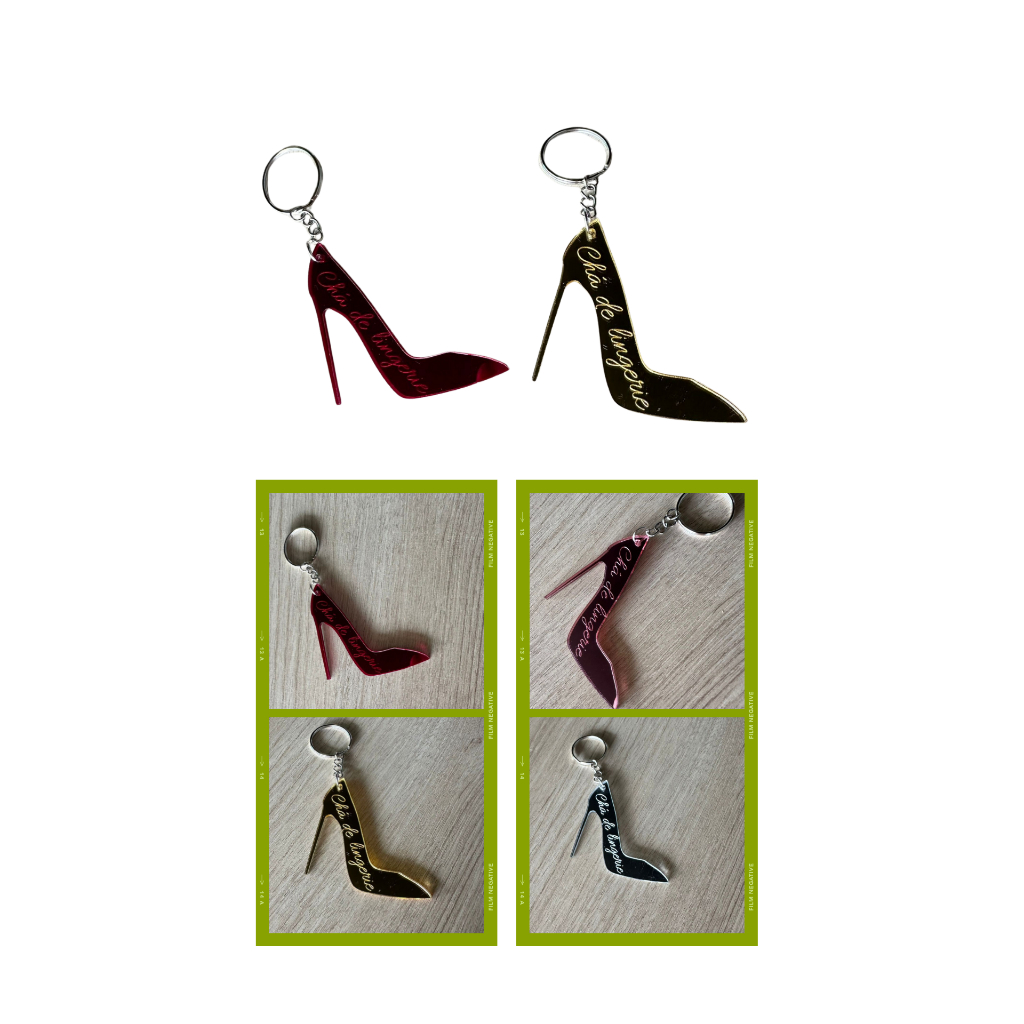 Chaveiro Sapato Scarpin Personalizado para cha de lingerie