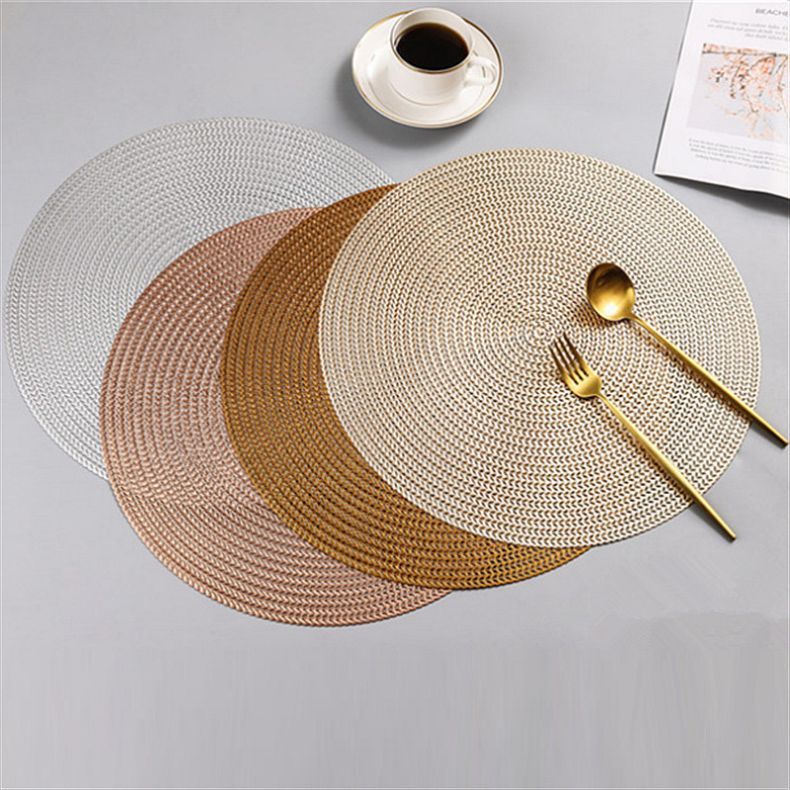 Kit 4 ou 6 jogo americano Tapete De Mesa Posta Redondo Design Elegante Impermeável