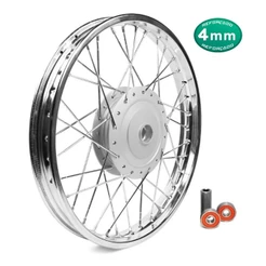 Roda Dianteira Biz 110 125 Montada e Alinhada + Rolamentos + Espaçador