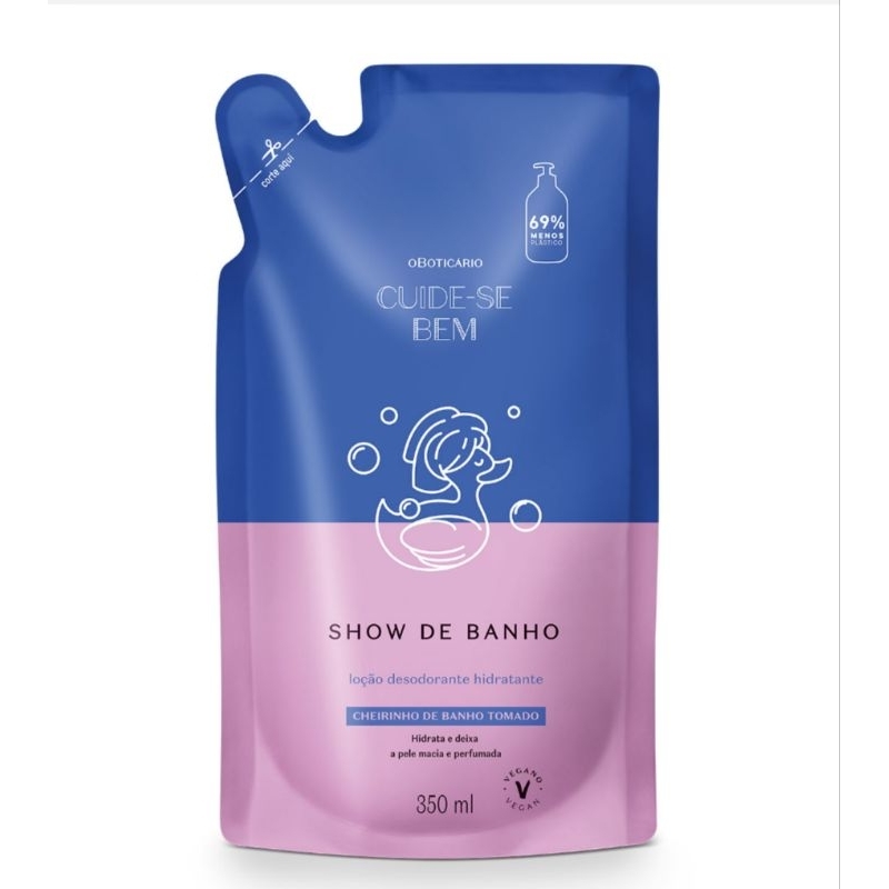 Refil Loção Desodorante Hidratante Cuide-se Bem Show de Banho 350ml - O Boticário