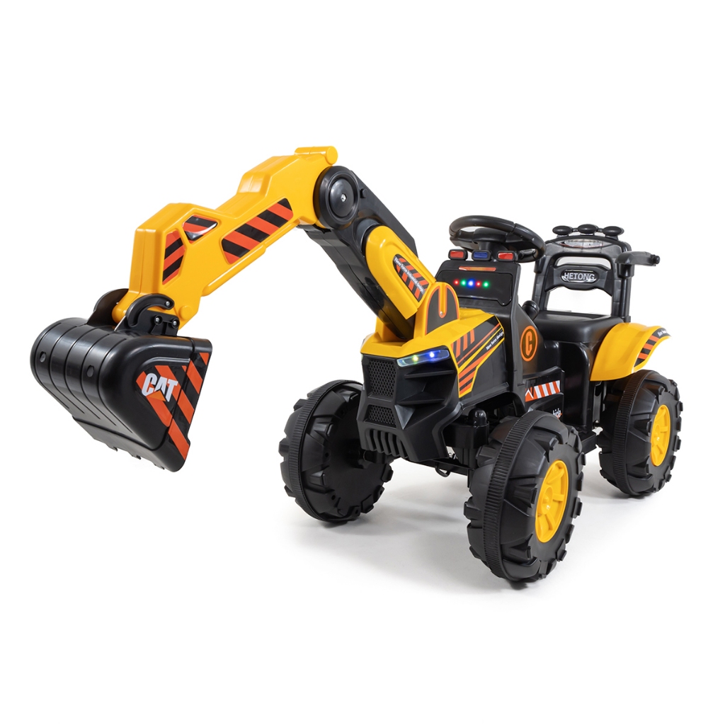 Escavadeira Elétrica Infantil Com Luzes e Som Suporta Até 40Kg Carro Elétrico Infantil Conect Brinq Brinquedo Infantil - Mom & Baby
