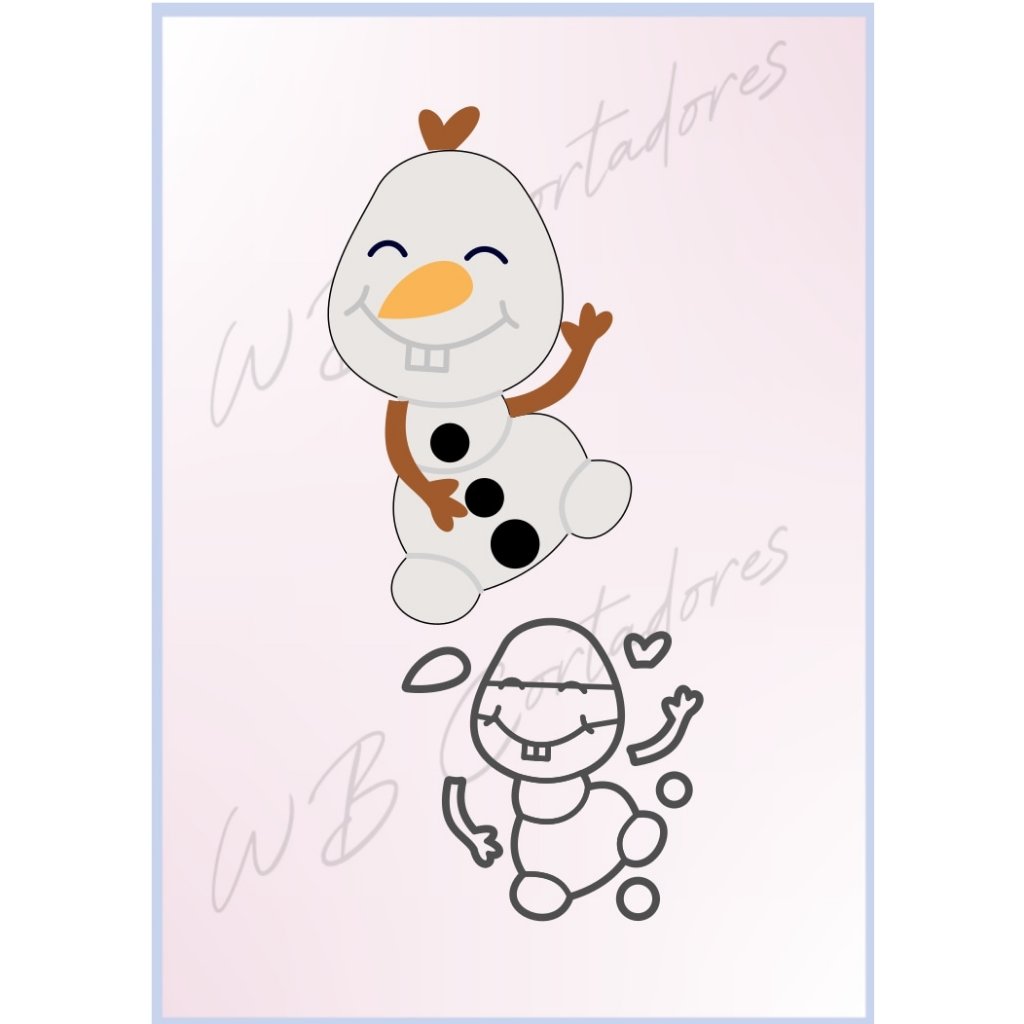 cortador olaf 6,5cm frozen em Oferta na Shopee