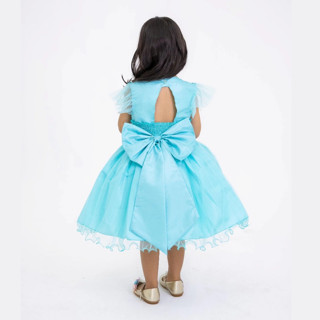 Vestido Jardim Encantado Com Borboletas Infantil Luxo