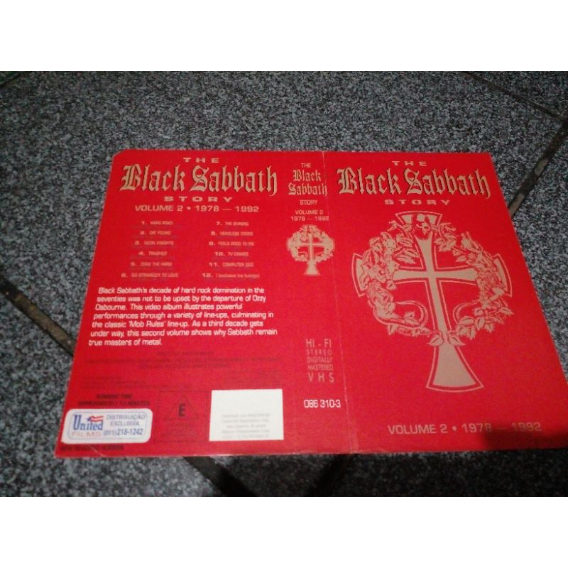 Encarte VHS The Black Sabbath story volume 2 ( NÃO CONTÉM A FITA)