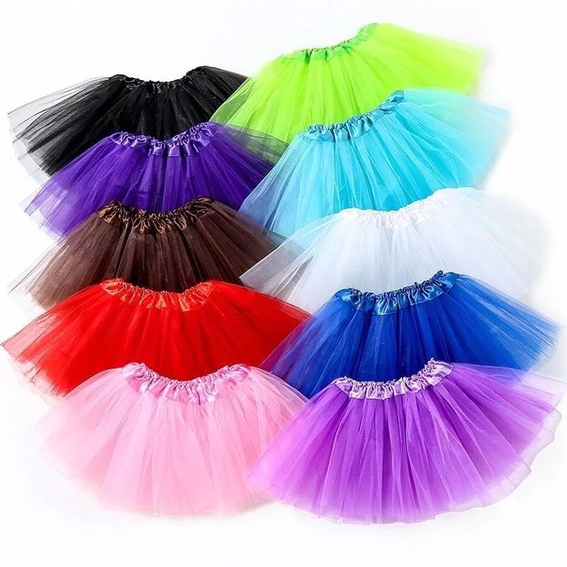 Saia de Tule lisa ou Brilhosa Infantil 30cm
