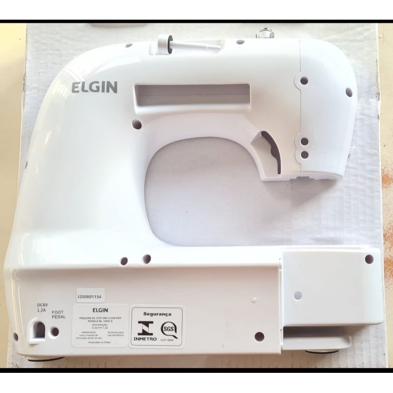Tampa Traseira da Maquina de Costura Elgin Pop BL1009  Original com Pino Carretel e Pré-Tensor