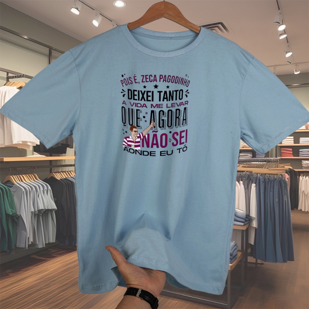 Camisa basica Zeca carnaval camisa oversized camiseta masculina streetwear algodão Blusa de algodao unissex