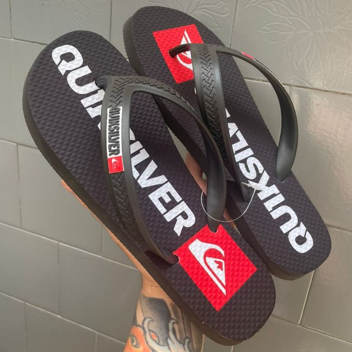 SANDALIA CHINELO QUIKSILVER PRETO ADULTO E INFANTIL em Oferta na Shopee