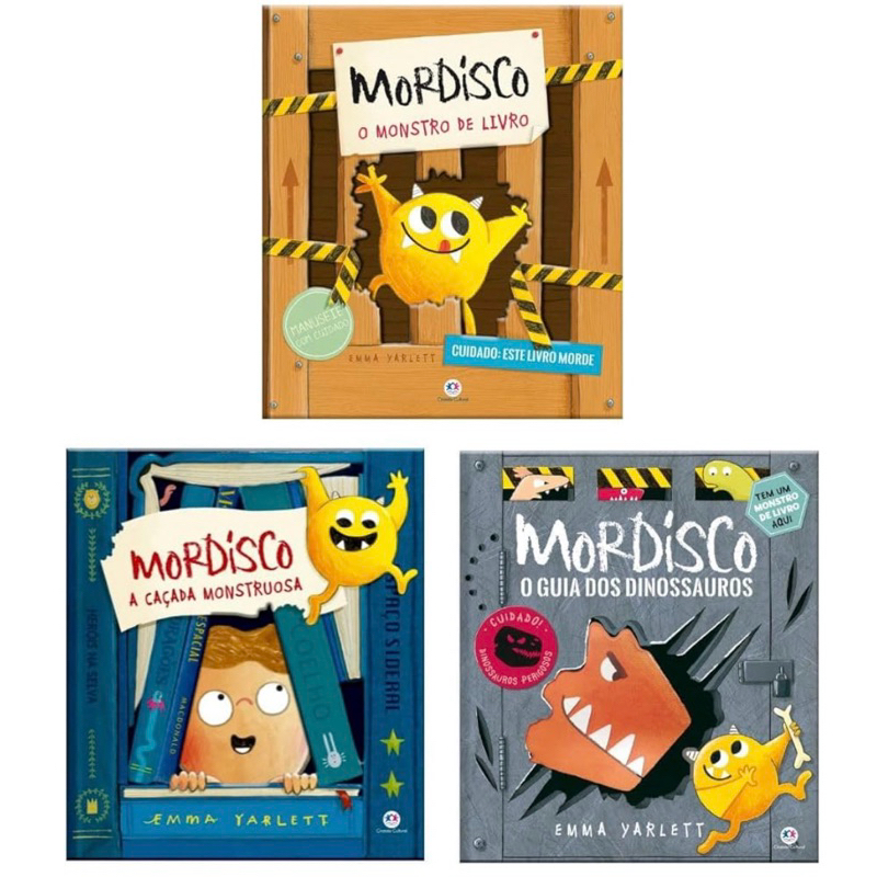 Mordisco Livro Infantil - Coleção De Livros Do Monstrinho Mordisco - Livro Capa Dura Infantil