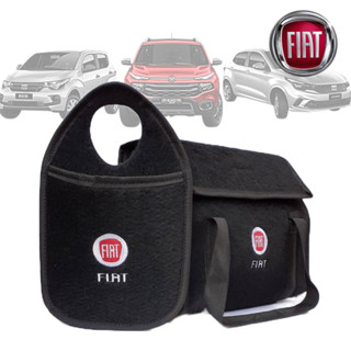 LIXEIRA+BOLSA ORGANIZADORA DE PORTA MALAS AUTOMOTIVO CARPETE PREMIUM MULTIUSO FIAT KIT em Oferta na Shopee