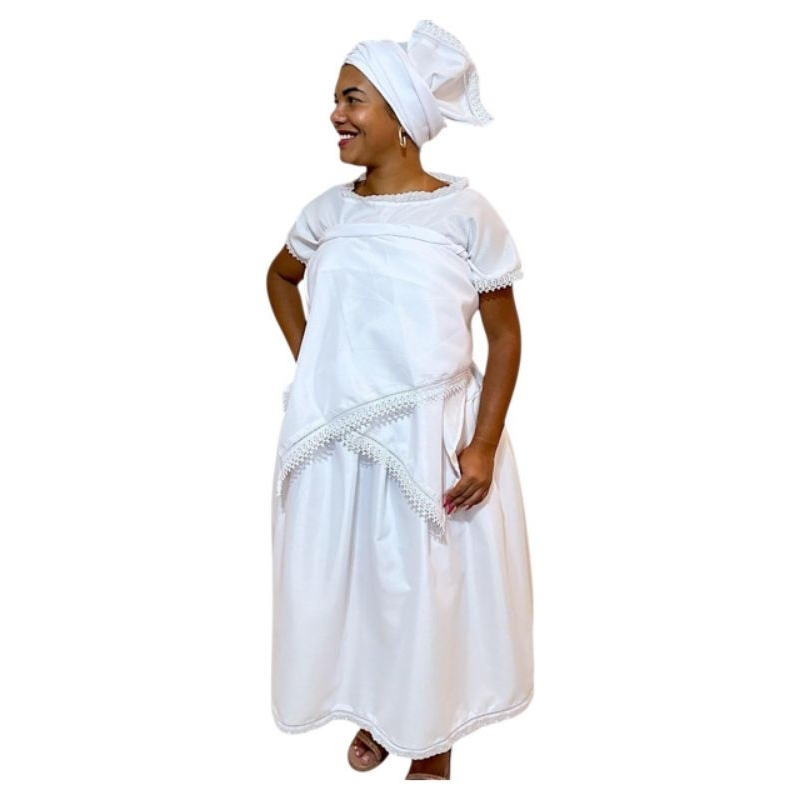 Conjunto Feminino Ração 5 Peças  Umbanda E Candomblé cód 06