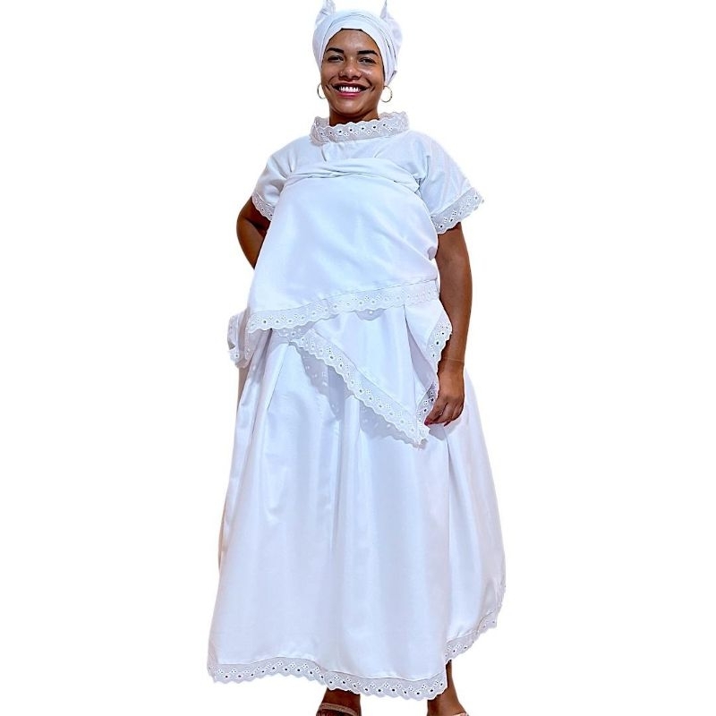 Conjunto Feminino Ração 5 Peças Umbanda E Candomblé cód 013