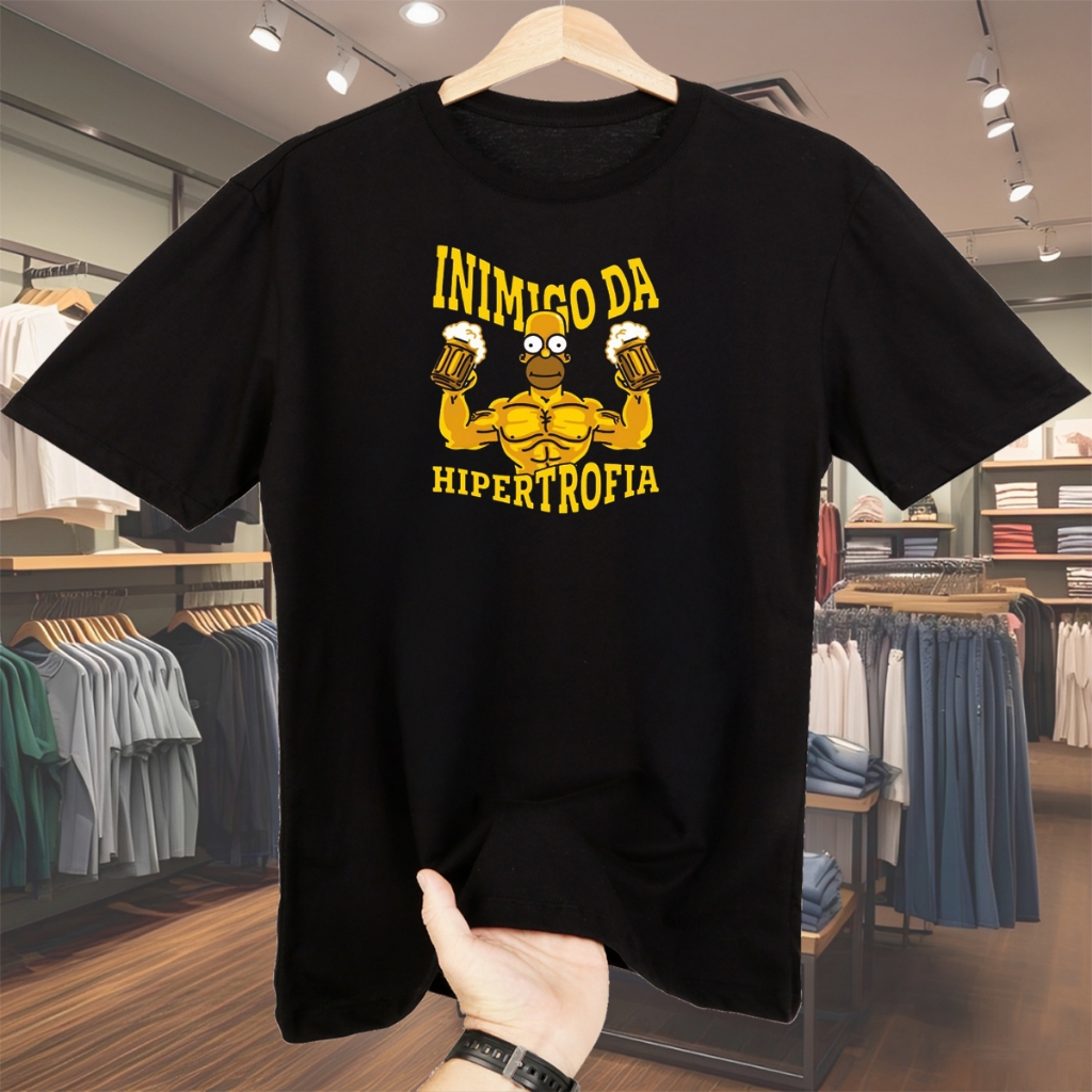 Camisa basica Homer Cerveja camisa oversized camiseta masculina streetwear algodão Blusa de algodao unissex