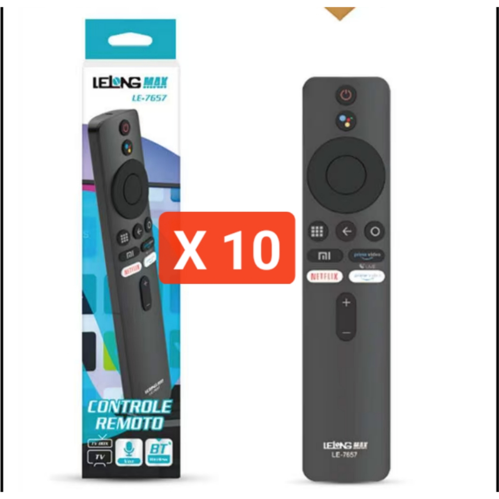 kit 10/6 Controle Remoto Para Xiaomi Mi Box Stick Tv Comando De Voz le-7657