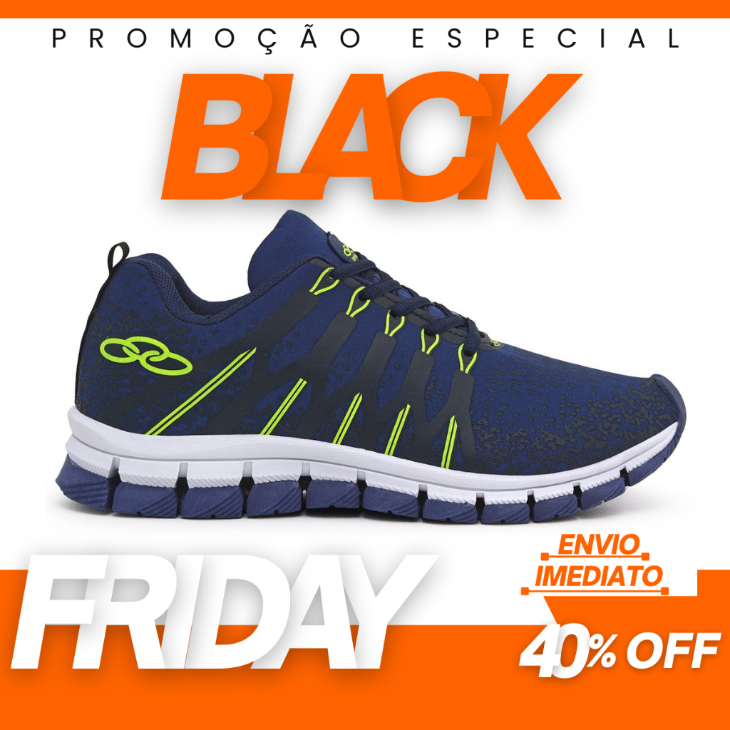 Tênis Masculino OLYMPIKUS Leve Macio Caminhada Academia Treino Esportivo PROMOÇÃO