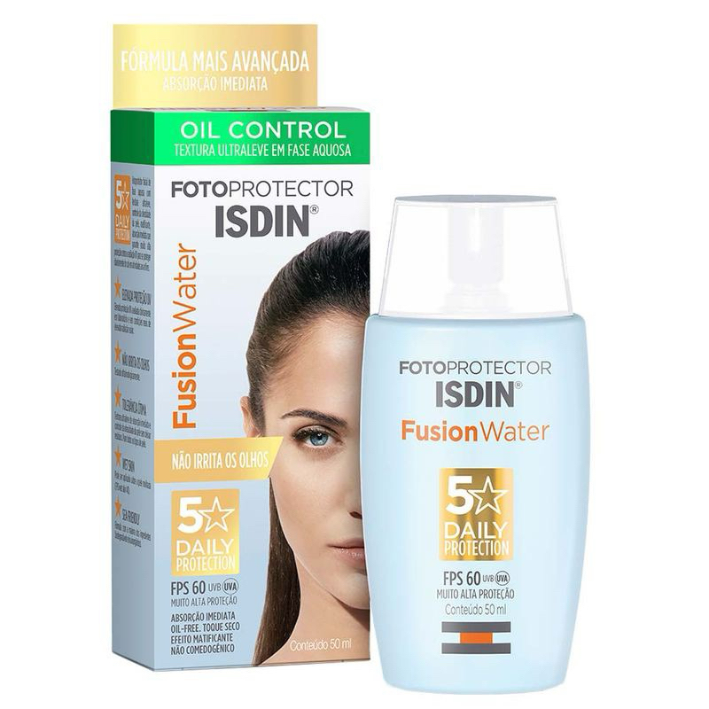 Protetor Solar Facial Isdin - Fotop Fusion Water 5 Stars FPS60 - 50ml PROMOÇÃO ORIGINAL em Oferta na Shopee