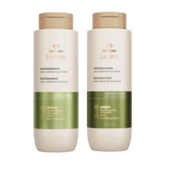 Kit Shampoo 300ml + Condicionador 300 ml Natura Linha Lumina Equilibrante Antioleosidade