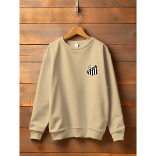 Blusa Moletom Gola Redonda Peluciado Time Santos Envio em 24h em Oferta na Shopee