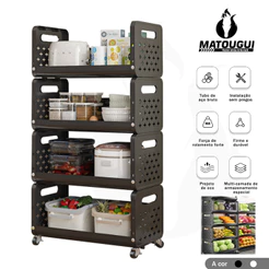 Prateleira Metálica Premium – Suporta Até 80kg por Nível • Rodízios 360° com Trava • Antiferrugem • 3/4 Andares