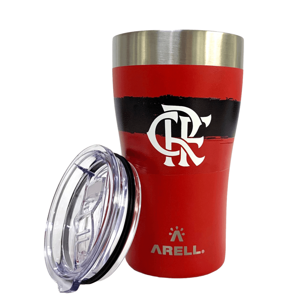 Copo Térmico Flamengo Red Listras Arell 500ml - Home & Living