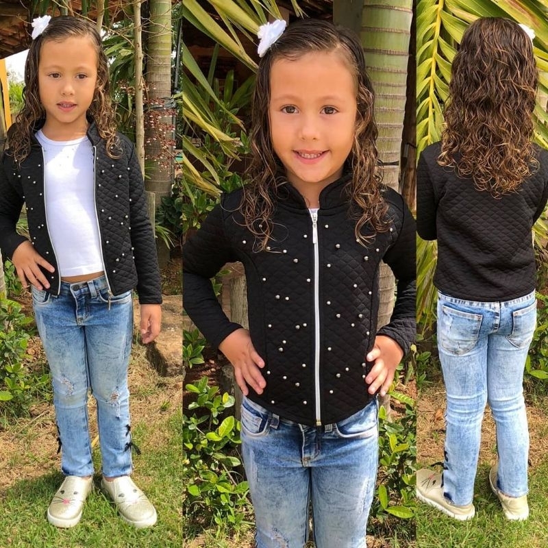 Casaco Jaqueta  Infantil Menina Bomber Matelesse em Oferta na Shopee
