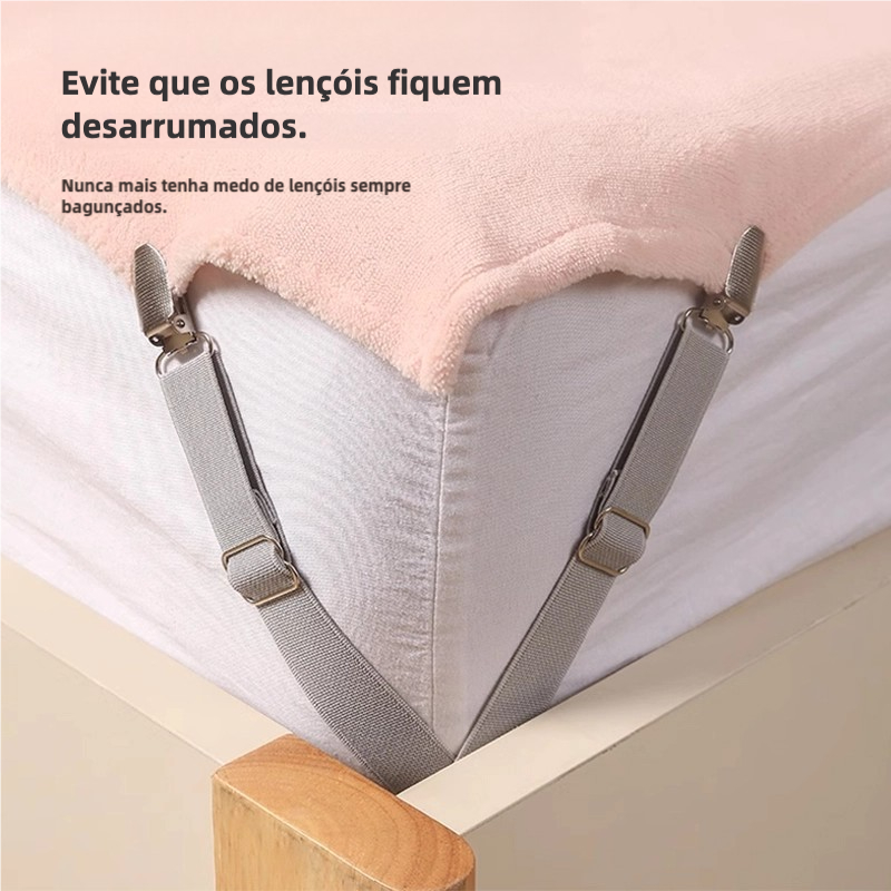 4Pcs/lot Fixadores de Lençóis Ajustáveis para Capa de Colchão e Organizador Doméstico