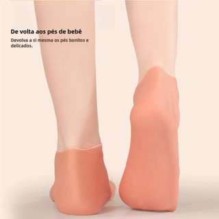 2 Pcs Meias De Silicone Para O Cuidado Dos Pés Gel Hidratante Anti-Rachaduras Removedor D…