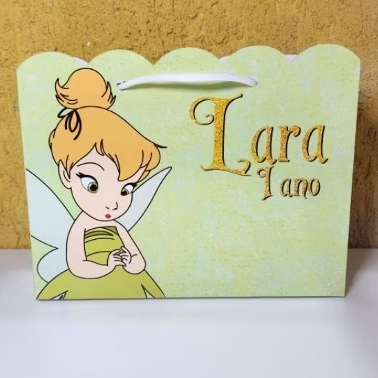 Sacolinha Personalizada Tinker Bell, Sininho lembrancinha aniversário guloseimas surpresa