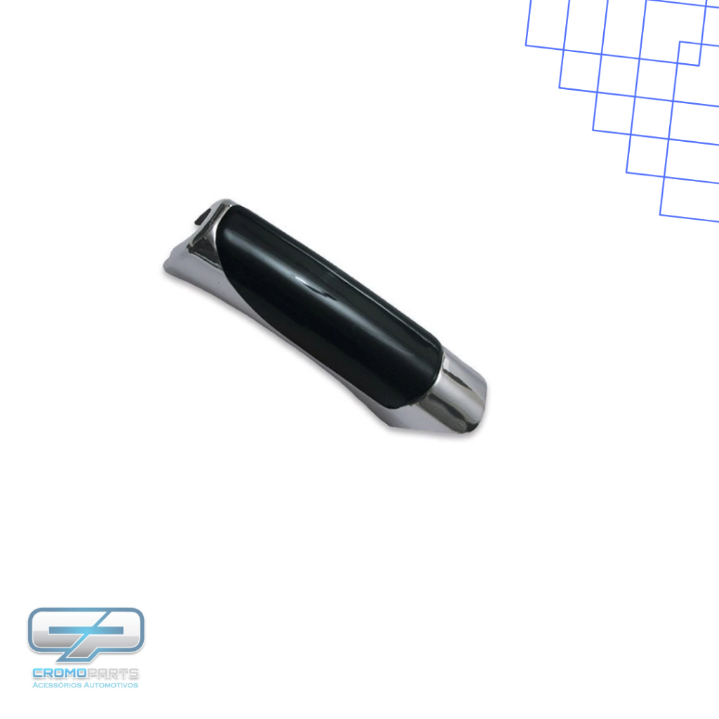 Aplique Esportivo Modelo Universal Sobre Capa Freio de Mão para Carro Caminhonete Manopla Cor Preto com Cromado em Oferta na Shopee