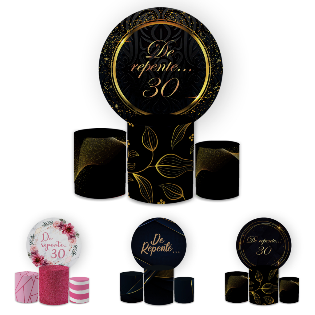 Capa Paineis de Festa Veste Fácil Redondo + Cilindros Sublimados Malha New Tema De Repente Color Decorativo Bibi Paineis em Oferta na Shopee