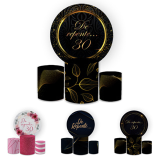 Capa Paineis de Festa Veste Fácil Redondo + Cilindros Sublimados Malha New Tema De Repente Color Decorativo Bibi Paineis em Oferta na Shopee