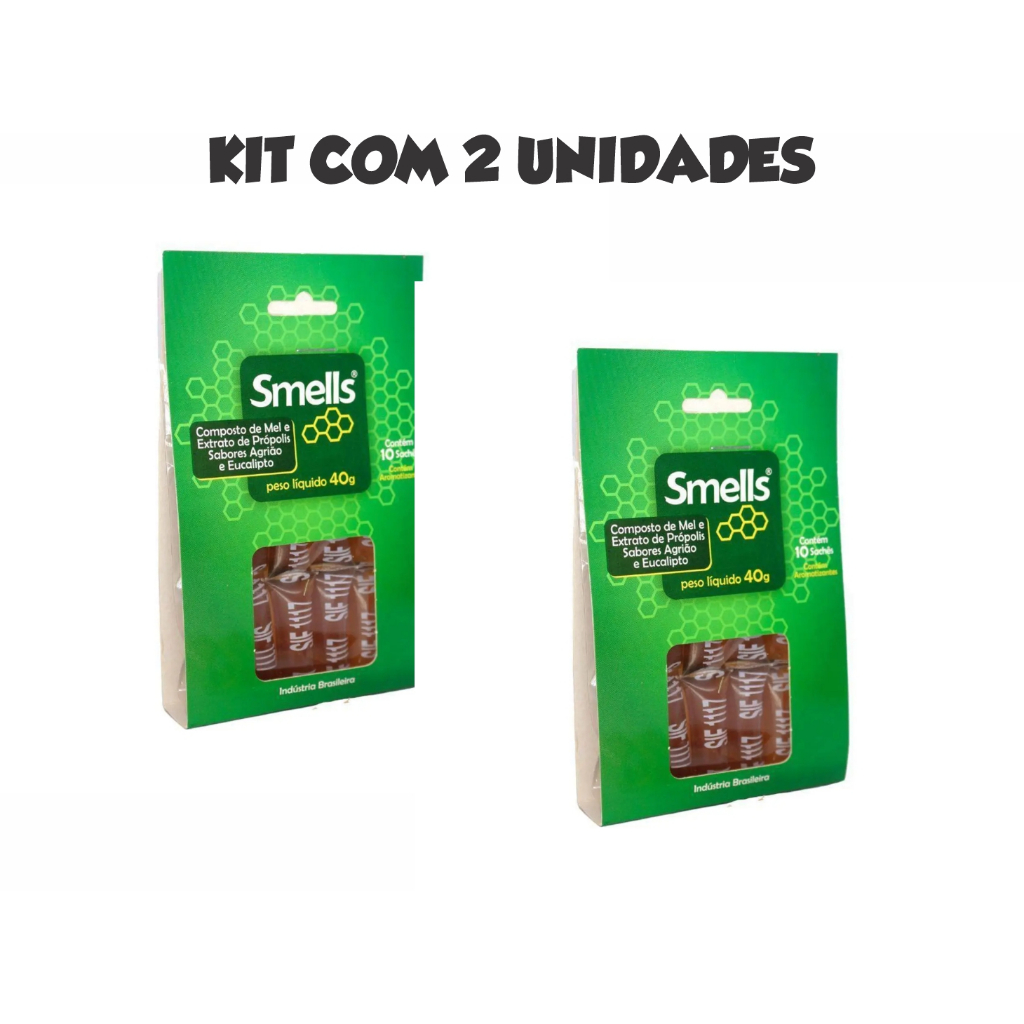 Mel Sachê 40g Própolis Agrião e Eucalipto Smells - KIT com 20 unidades