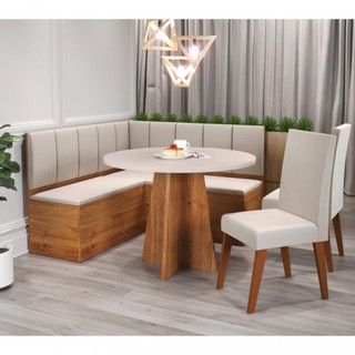 Canto Alemão Fire com 2 Cadeiras Milão Viero em Oferta na Shopee
