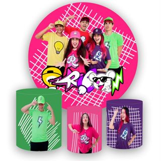 kIT Painel Redondo em tecido sublimado 1,50 + 3 Capas de Cilindro Emily Vick Os Rosas Elementos em Oferta na Shopee