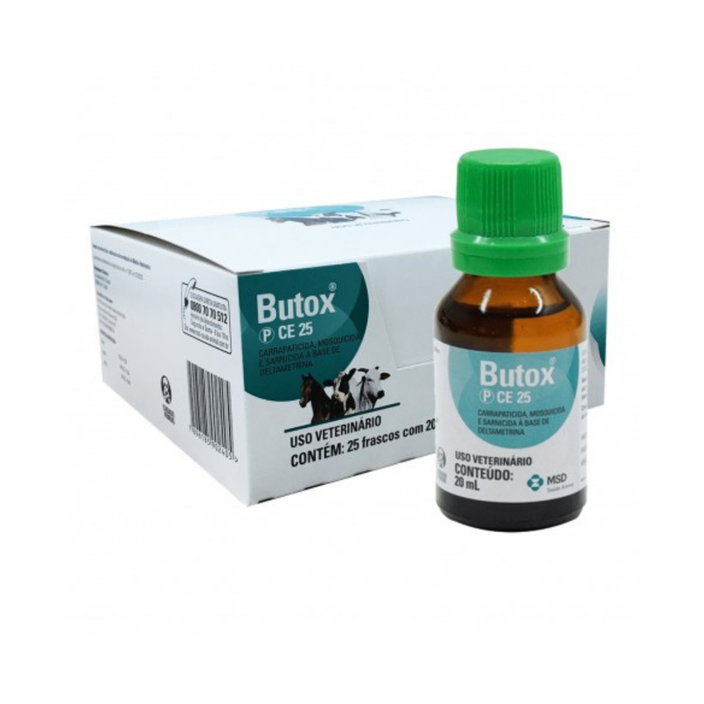 Caixa Com 25 Butox Ce 20ml Veneno, Sarnicida, Pulga E Carrapato