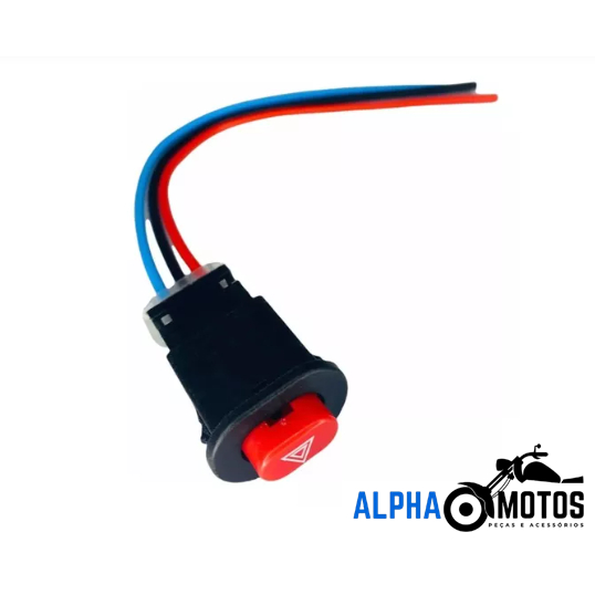 Interruptor Botão Alerta Moto Universal Pisca Alerta Liga Desliga