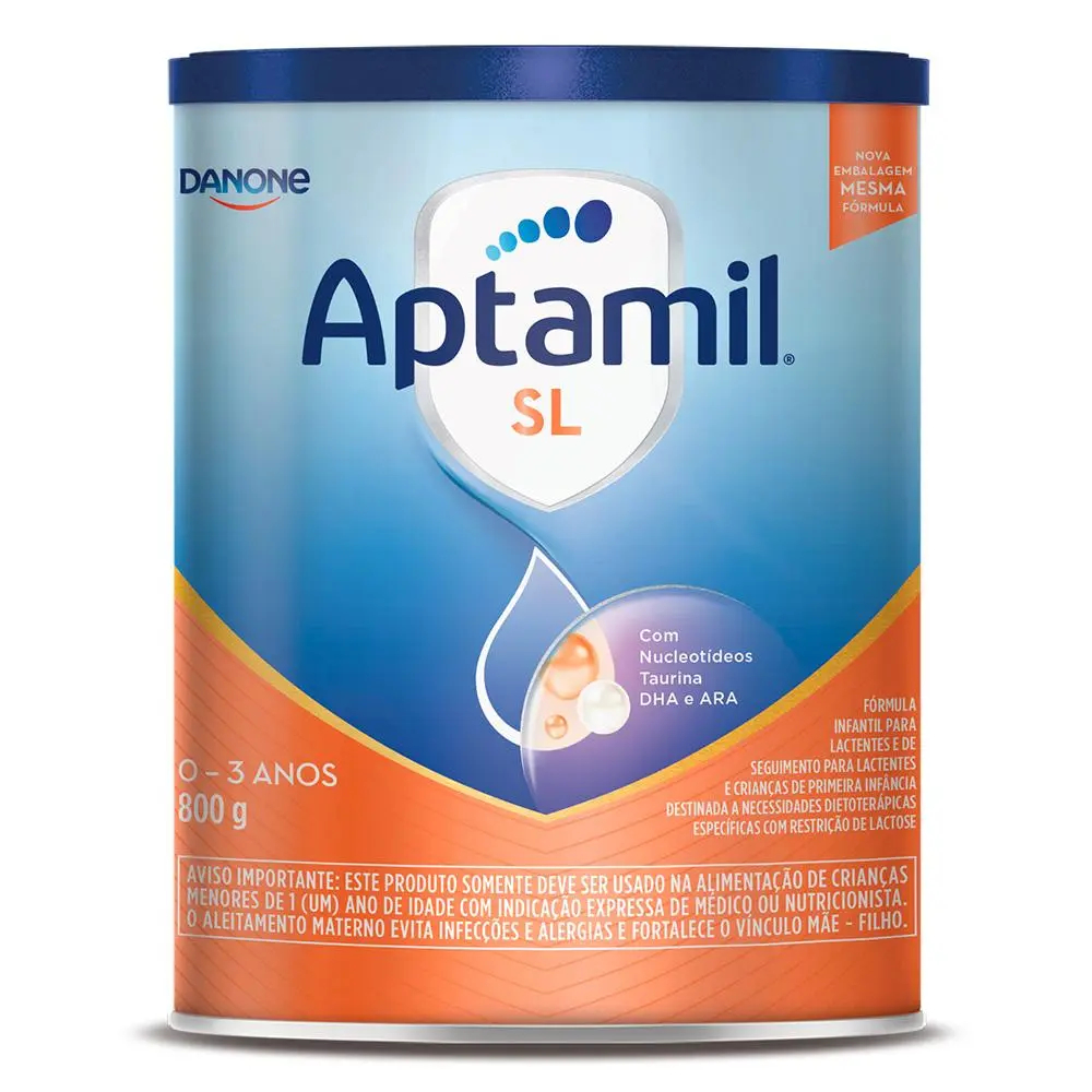 Fórmula Infantil Em Pó Danone Aptamil SL Lata 800g em Oferta na Shopee