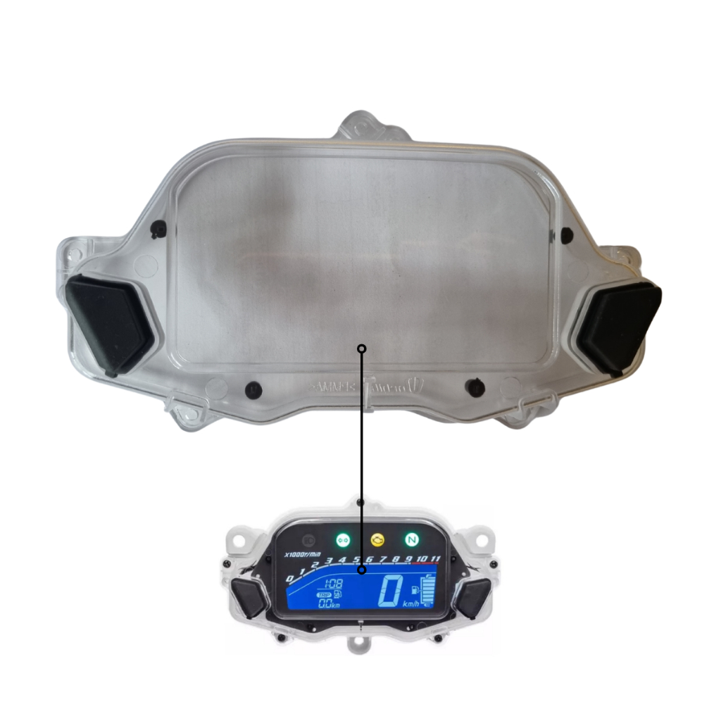Lente Acrílica Painel Digital Honda Titan E Fan 150 E 160 anos 2014/2016/17/18/19/2020/21/22/23/2024