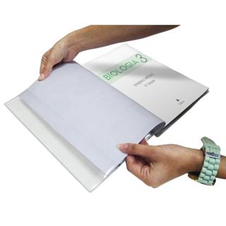 CAPA PRONTA PLÁSTICA PARA ENCAPAR LIVROS - ENCAIXE PERFEITO AJUSTÁVEL- ESCOLHA QUANTIDADE em Oferta na Shopee