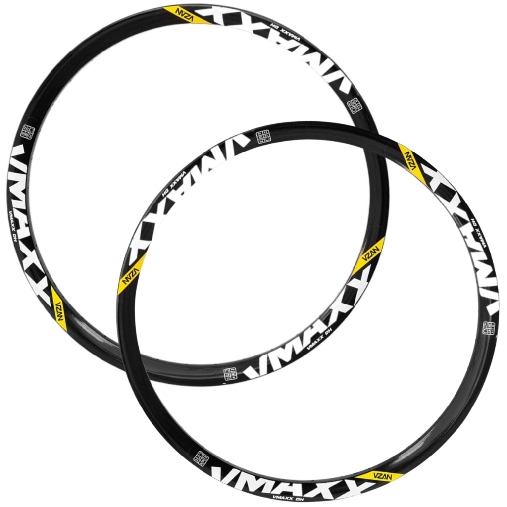 Par Kit 2 Aro 26 Roda Vzan Vmaxx DH 36F Preto Freio A Disco