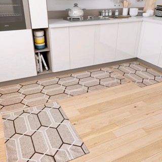 Kit Tapetes Para Cozinha Antiderrapante 3 peças Fácil Lavagem - 1,35 x 0,45 em Oferta na Shopee