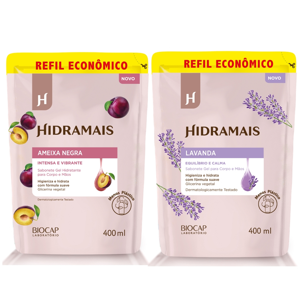 SABONETE REFIL 400ML - Hidramais (ESCOLHA O SEU)