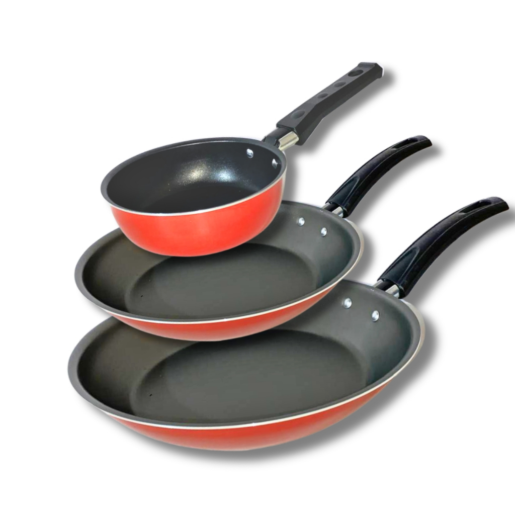 Jogo De Frigideiras 3 Peças Antiaderente Techflon Nacional em Oferta na Shopee