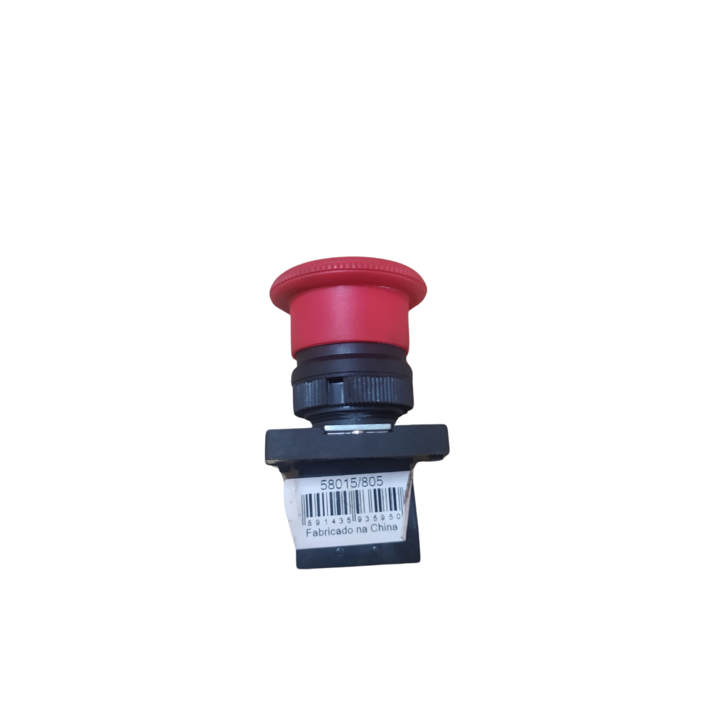 Botão De Emergência Cogumelo 1nf + 1na 22mm Com Trava