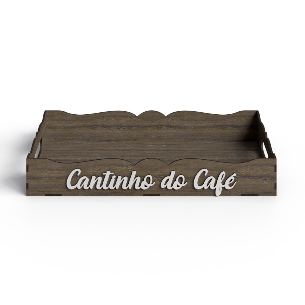 Bandeja Cantinho Do Café Decorativa Com Alça Decoração Casa Aparador